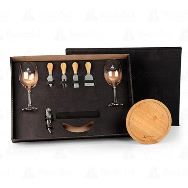 RD 7090003-Kit Queijo e Vinho Personalizado 8 Peças RD 7090003-Kit Queijo e Vinho Personalizado 8 Peças
